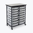 thumbnail image 2 of Luxor Mobile Bin Storage Unit - Double Row - Small Bins, 2 of 6