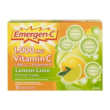 Emergen-C® Lemon-Lime 1000mg Vitamin C / Electrolytes / B Vitamins Mineral Supplement