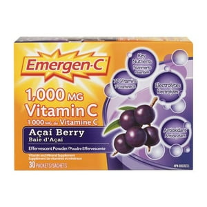 Emergen-C® Acai-Berry 1000mg Vitamin C / Electrolytes / B Vitamins Mineral Supplement