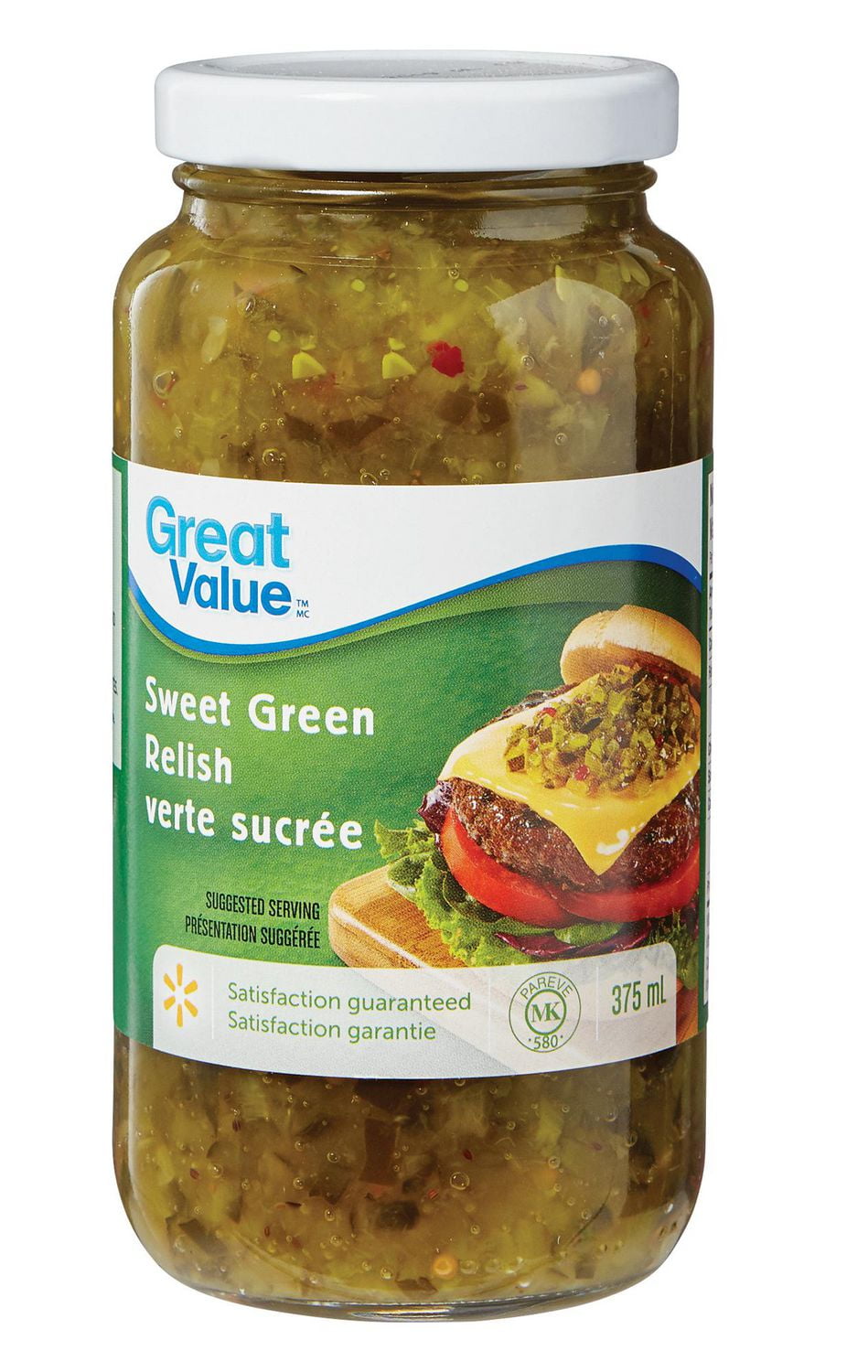 Relish verte sucrée Great Value Walmart Canada
