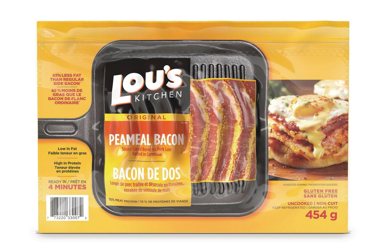 Lou's Kitchen Bacon De Dos 454g