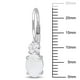 Boucles d'oreille à levier Asteria avec opales et saphirs blancs synthétiques 2 ct PBT en argent sterling – image 2 sur 3