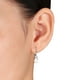 Boucles d'oreille à levier Asteria avec opales et saphirs blancs synthétiques 2 ct PBT en argent sterling – image 3 sur 3