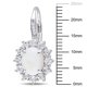Boucles d'oreille Asteria en forme de auréole avec opales et topazes blanches 3,88 ct PBT et accents de diamants en argent sterling – image 2 sur 3