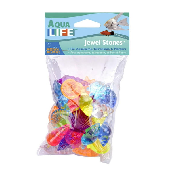 Penn-Plax Aqua Life Jewel Stones Coquilles d'aquarium, paq. de 32
