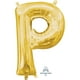 Ballon Party-Eh! d'Anagram International avec lettres en or en forme de P Tous les âges – image 1 sur 1