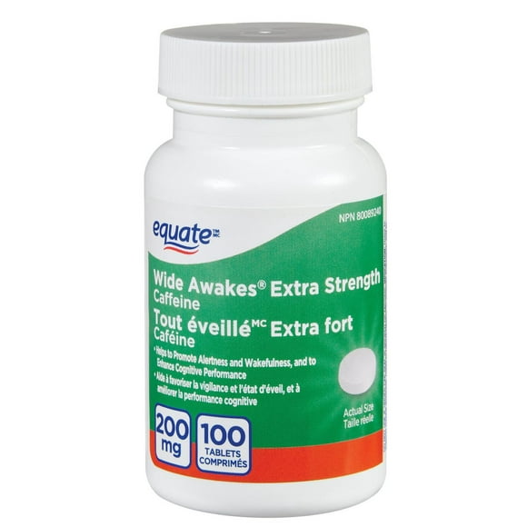 Wide Awakes, extra strength<br>Caffeine 200 mg, Caffeine 200 mg, <br>100 tablets