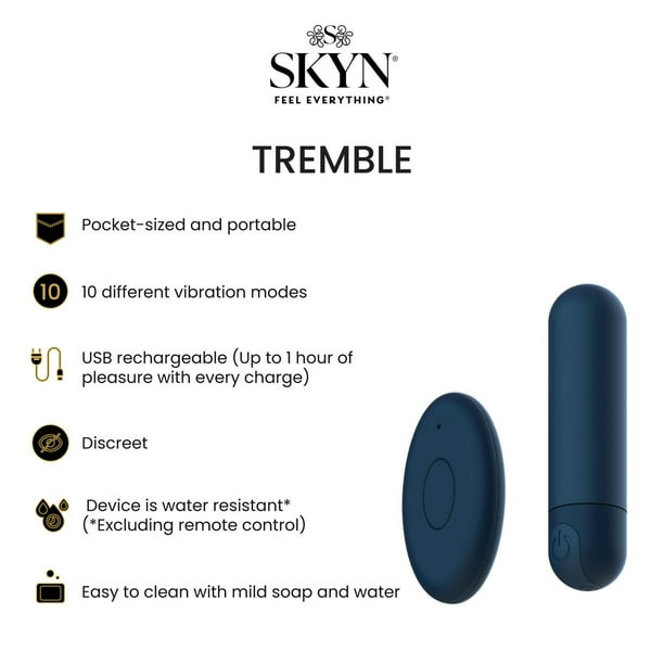 SKYN Tremble Vibrating Bullet Massager, 1 Pack - Walmart.ca SKYN Tremble Vibrating Bullet Massager, 1 Pack - Walmart.ca