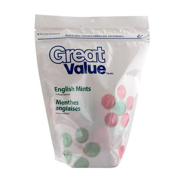 Menthes anglaises en sachet Great Value, 625 g