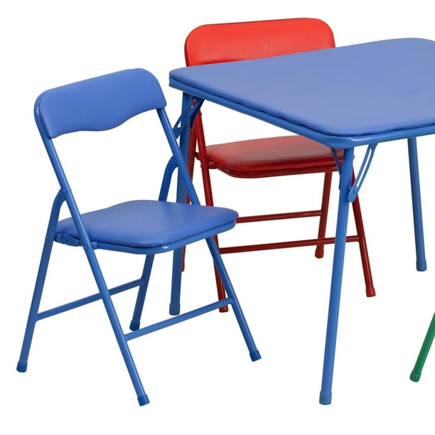Flash Furniture Table bleue pliante pour enfant