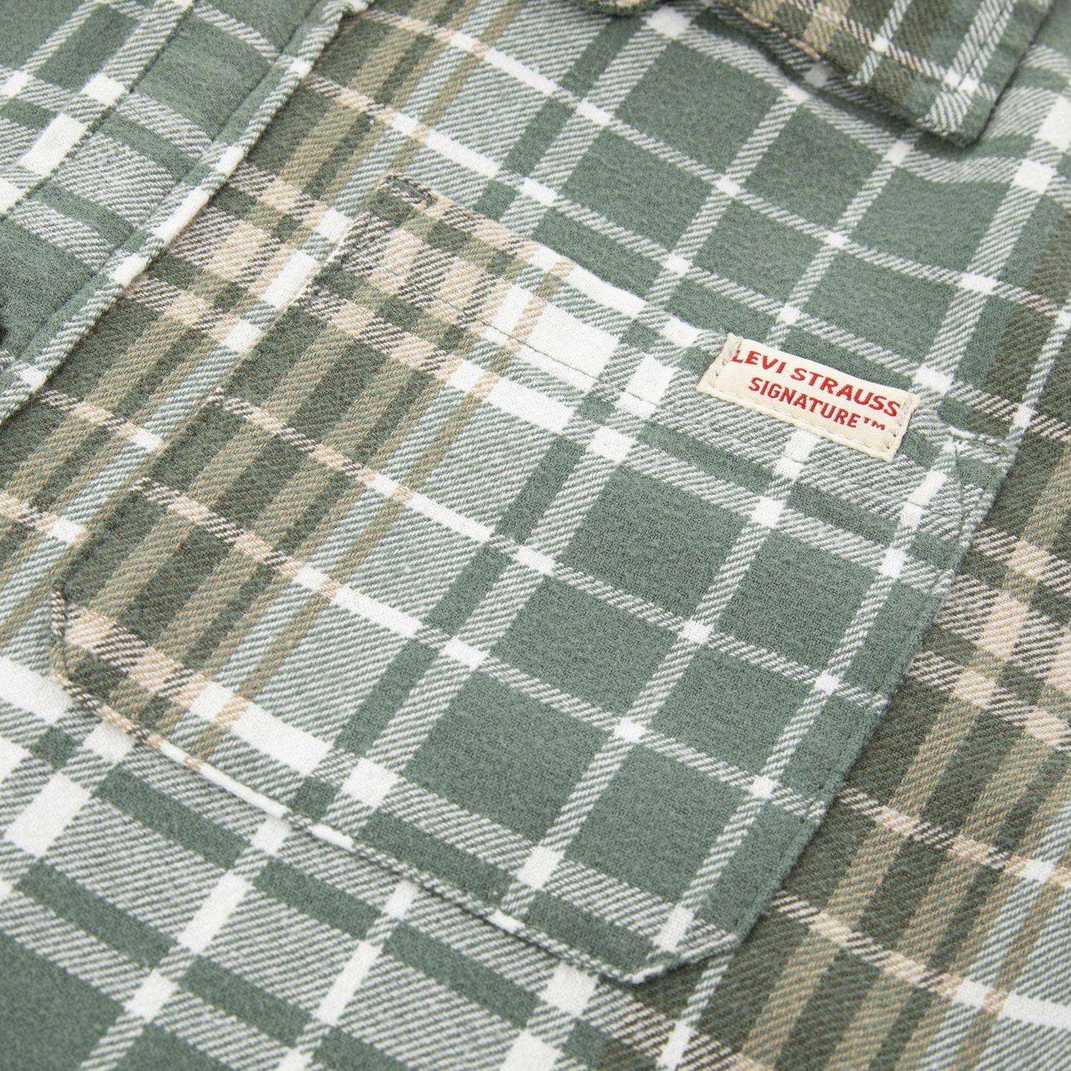 Levi Strauss Signature Hooded Plaid Flannel Top