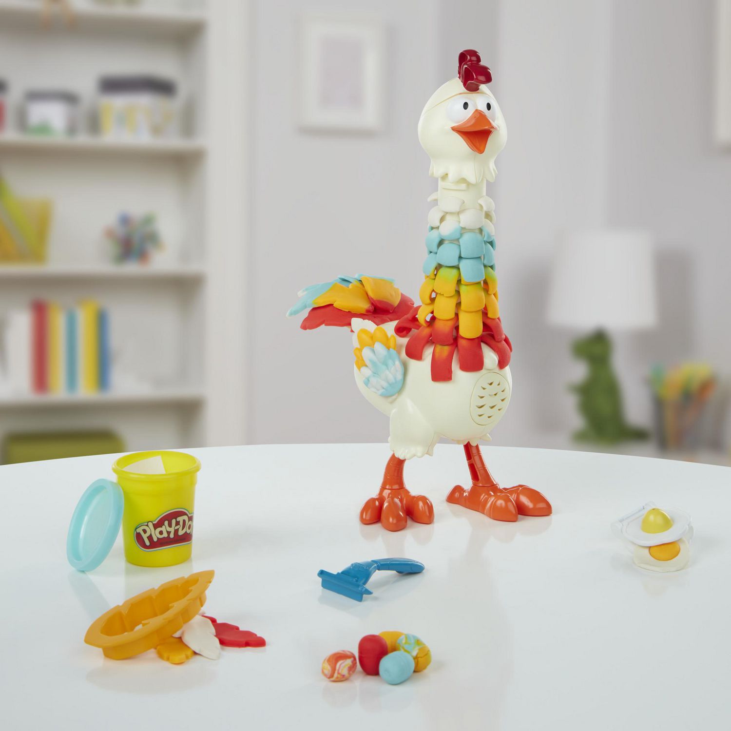 Play Doh Animal Crew Cluck A Dee Feather Fun Chicken Toy Farm Animal Playset With 4 Non Toxic Play Doh Colors Walmart Canada - roblox chicken simulator game pack walmart canada