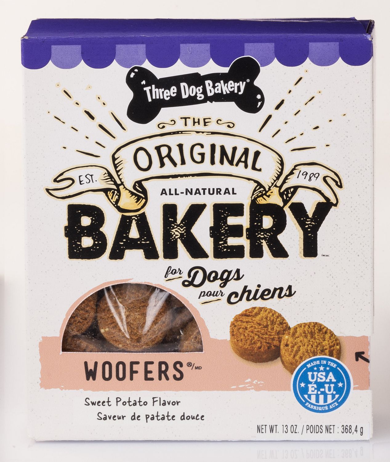 Three Dog Bakery™ Woofers™ Dog Treats with Sweet Potato Flavor 368.4g
