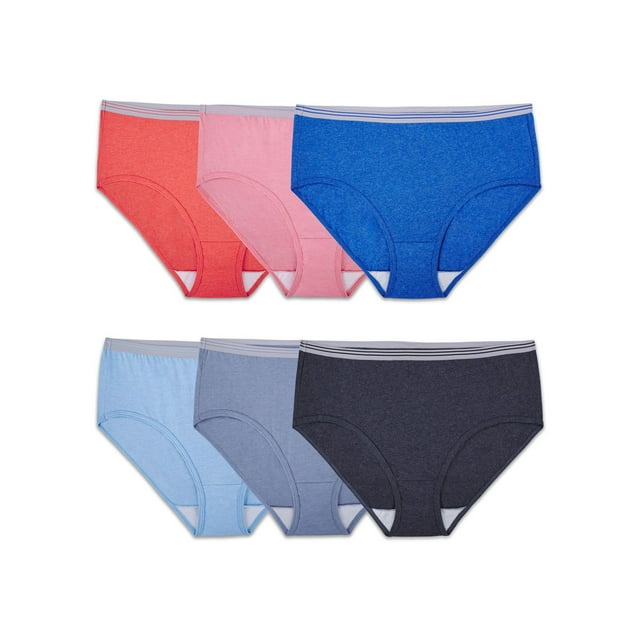 Slips chiné à taille basse Fruit of the Loom paquet de 6