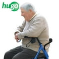 thumbnail image 4 of Hugo Blue Portable Rollator Rolling Walker with Seat, Backrest and 8" Wheels, 4 of 4