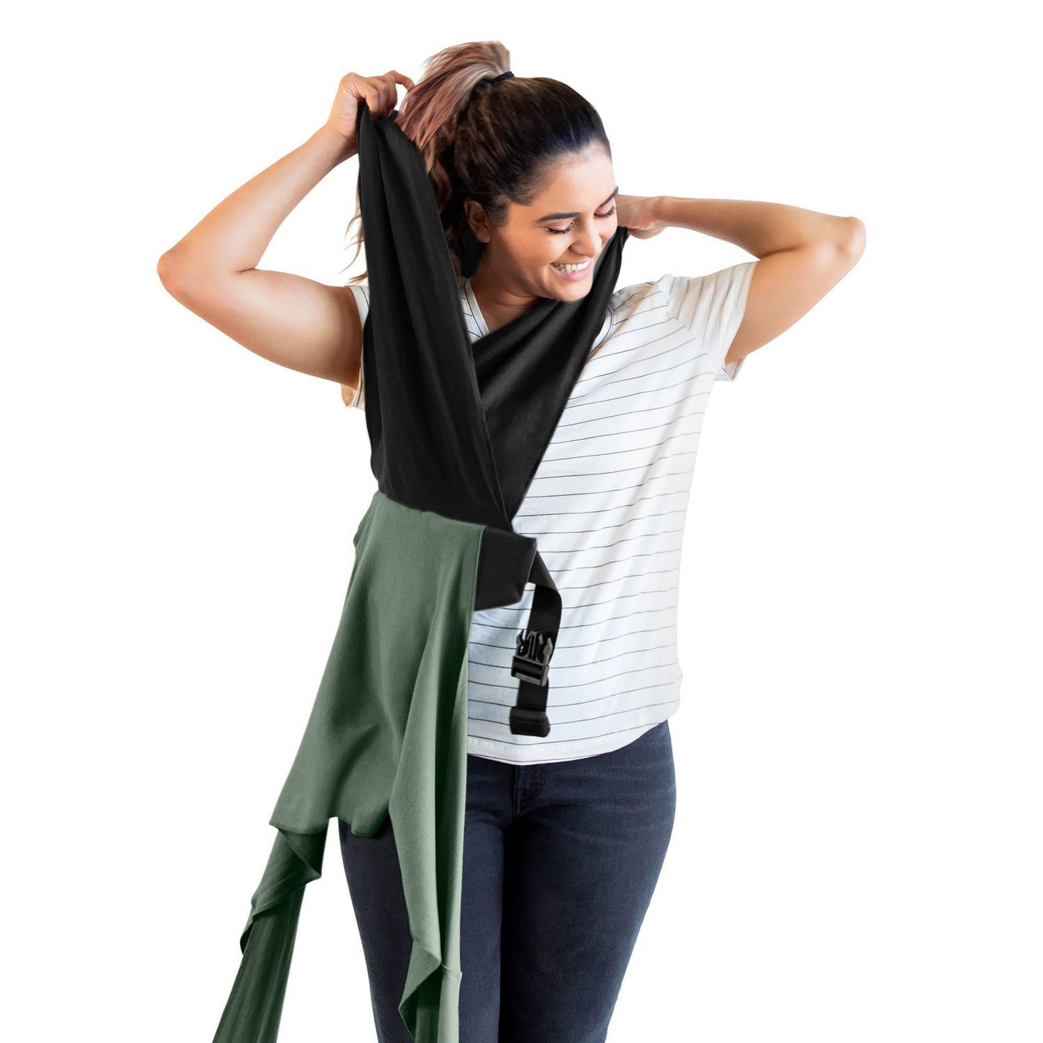 MOBY - Easy Wrap Baby Carrier Wrap - Designed To Combine The Best Features Of A Baby Wrap and Baby Carrier In One - The Perfect Child Carrier - Great For Babywearing, Nursing, And Keeping Baby Close