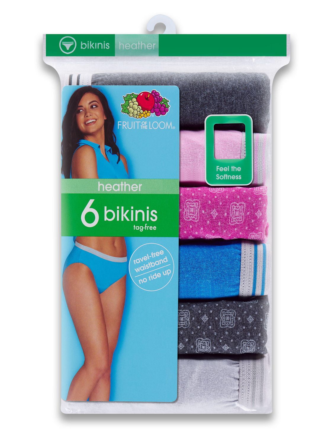 Bikini chiné Fruit of the Loom pour femmes