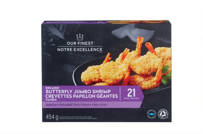 Our Finest Brd Butterfly Shrimp 454g 21pc at Walmart.ca Walmart Canada