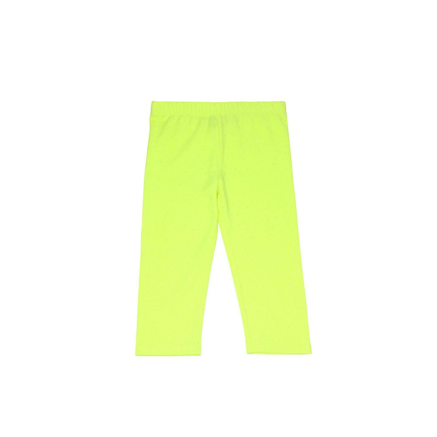 Girls Mini Pop Kids Neon Lime Party Capris