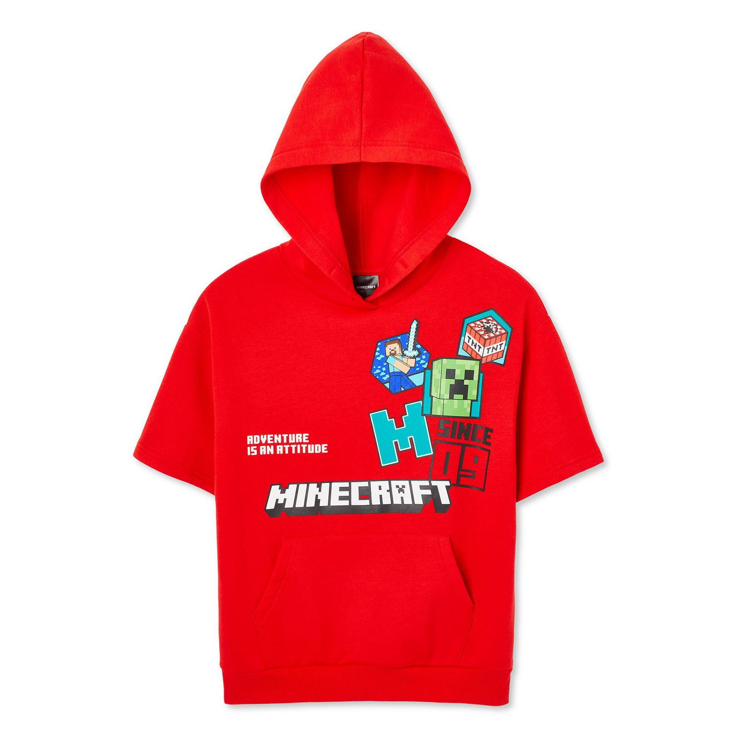 Minecraft Boys' Fleece Hooded Tee