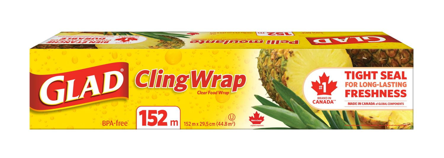 Glad ClingWrap Plastic Wrap 152 Metre Roll 152 m Walmart