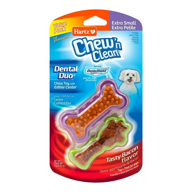 Hartz Chew N Clean Dental Duo Extra Small for Dogs, Dental Duo with