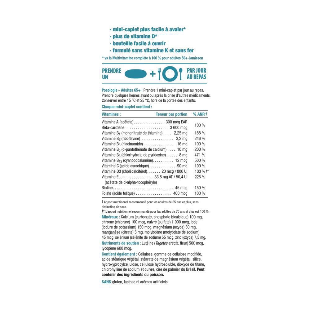 Jamieson Multivitamine Platine pour Adultes 65+