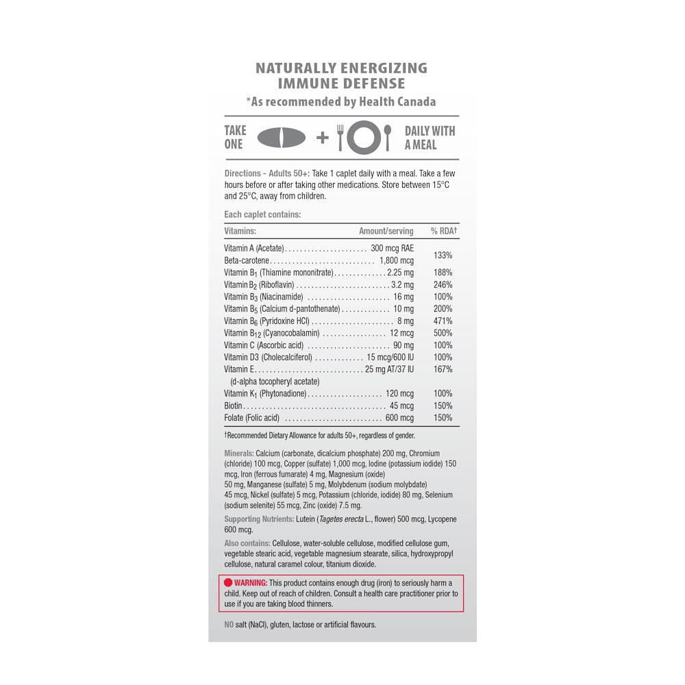 Jamieson Multivitamine Complète à 100 % Pour Adultes 50+