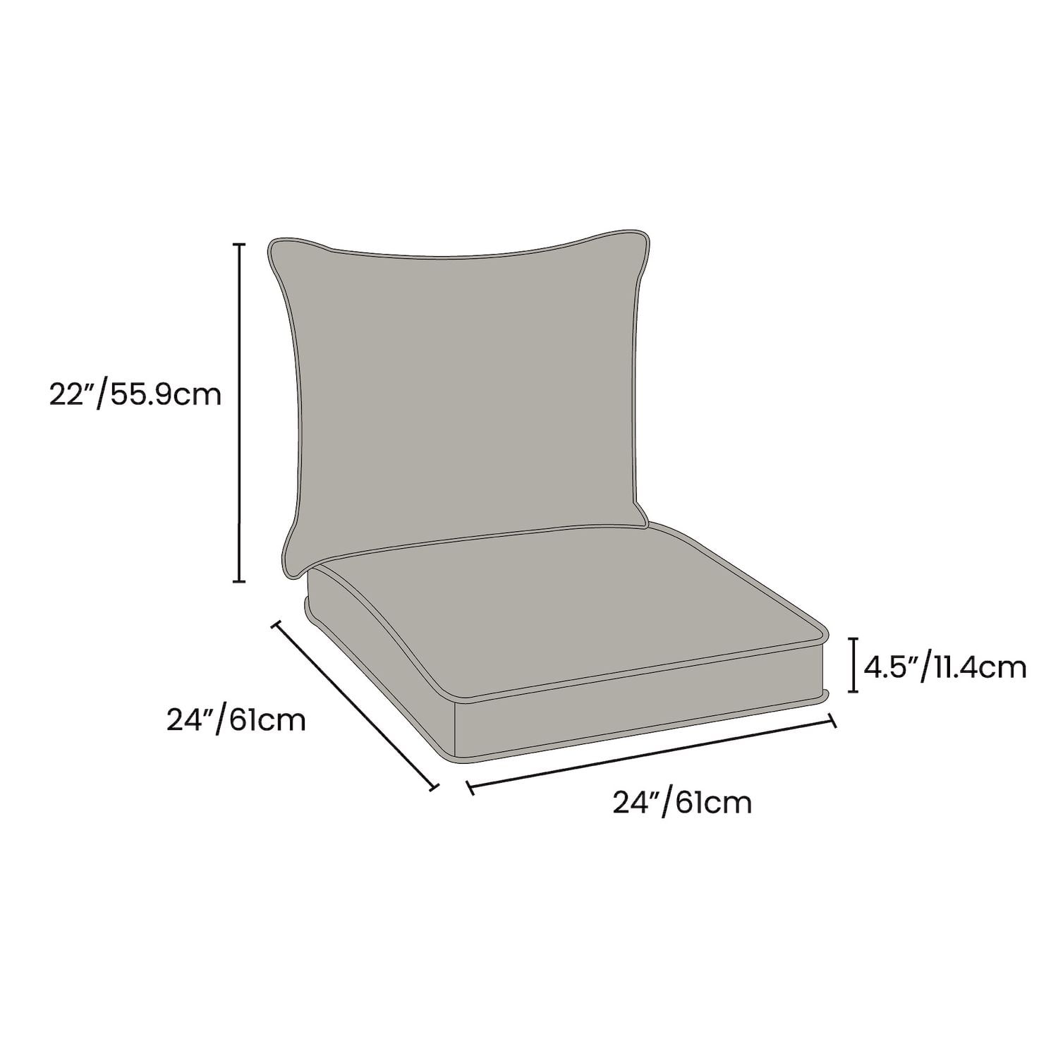 Hometrends deluxe 2025 deep seat cushion