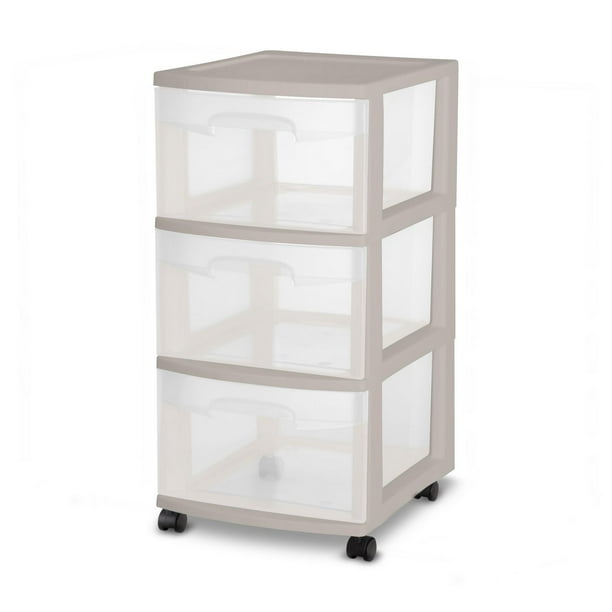 Sterilite 3 Drawer Cart Grey - Walmart.ca