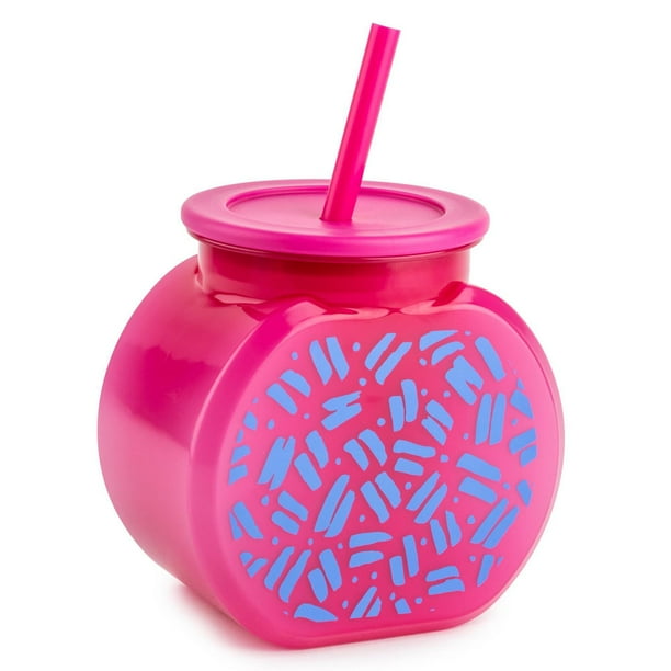 Mainstays Sip 40 OZ Fishbowl Tumbler with Lid and Straw, Pink Walmart.ca