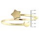 Bracelet manchette avec forme d'étoile et de lune en argent sterling plaqué de rhodium jaune de 7 po – image 2 sur 3