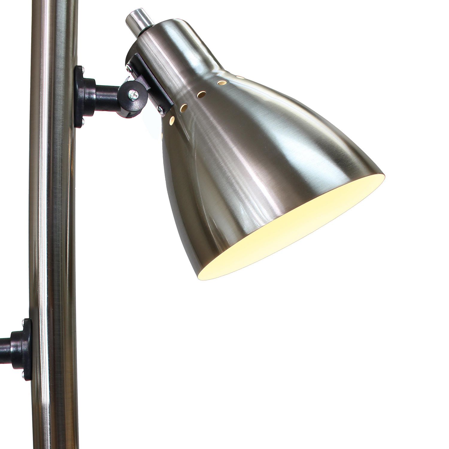 Simple Designs Metal 3-Light Tree Floor Lamp Brushed Nickel Finish 