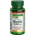 thumbnail image 1 of NATURE'S BOUNTY Biotin, Ultra Strength, 10,000 mcg, Promotes Hair Growth, Thicker Healthier Nails, Stronger Thicker Hair & Healthier Skin, Helps Metabolize Nutrients, Softgels 120, 1 of 6