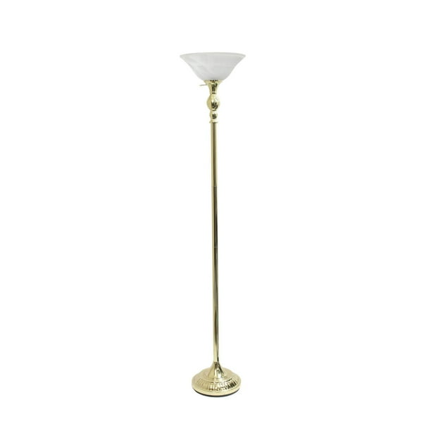 Lampadaire Moderne Simple Lampadaire Marbre Base de Verre Abat