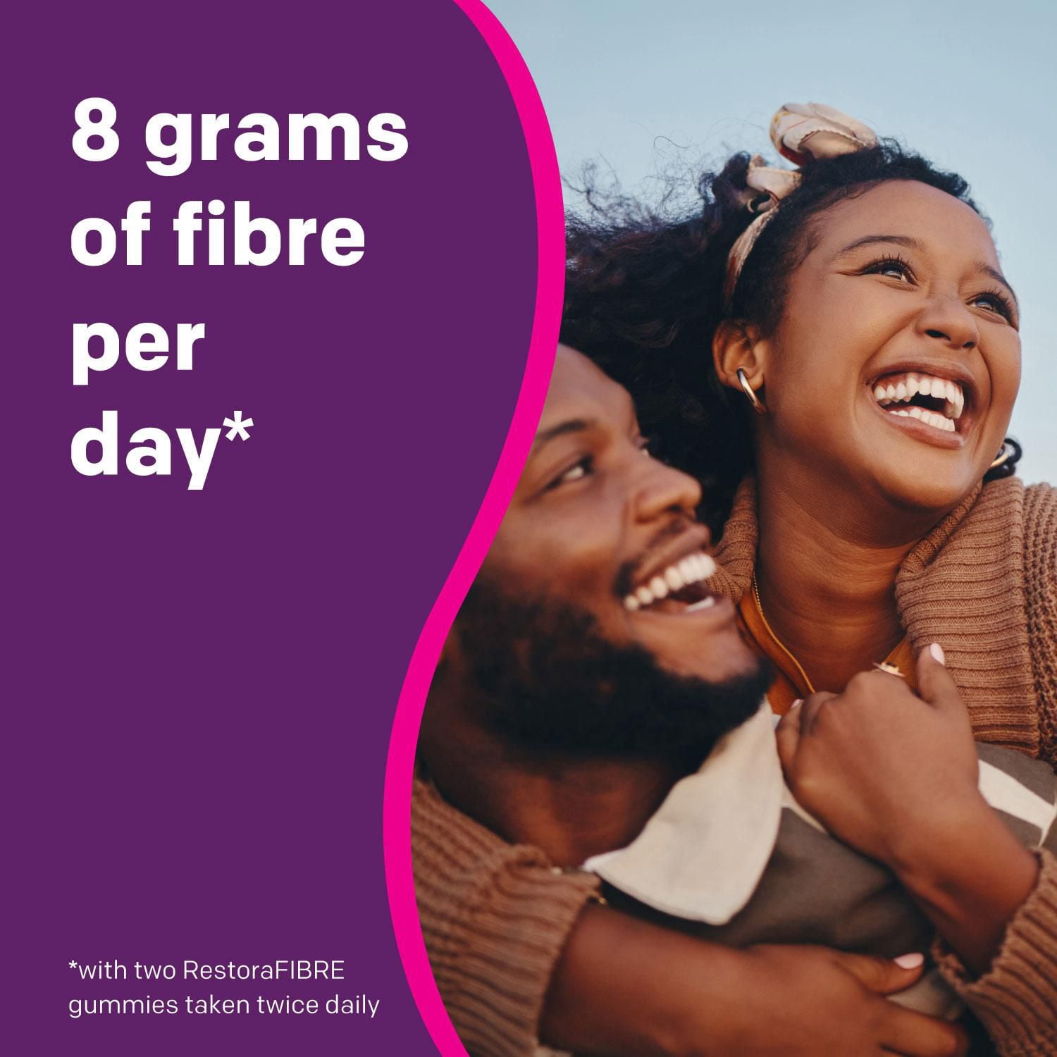 RestoraFIBRE+ Complément alimentaire quotidien en fibres prébiotiques 6 en 1 pour adultes, soutient les bienfaits pour la santé, y compris la régularité, le soulagement doux de la