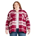 thumbnail image 1 of George Plus Women's Plaid Shacket, 1 of 6