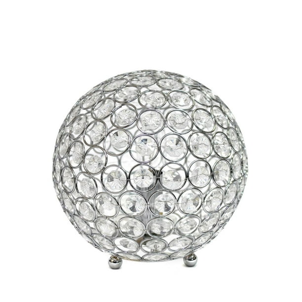 Élégante conception des boules de cristal à paillettes Lampe de table chromée