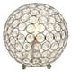 Élégante conception des boules de cristal à paillettes Lampe de table chromée – image 2 sur 5