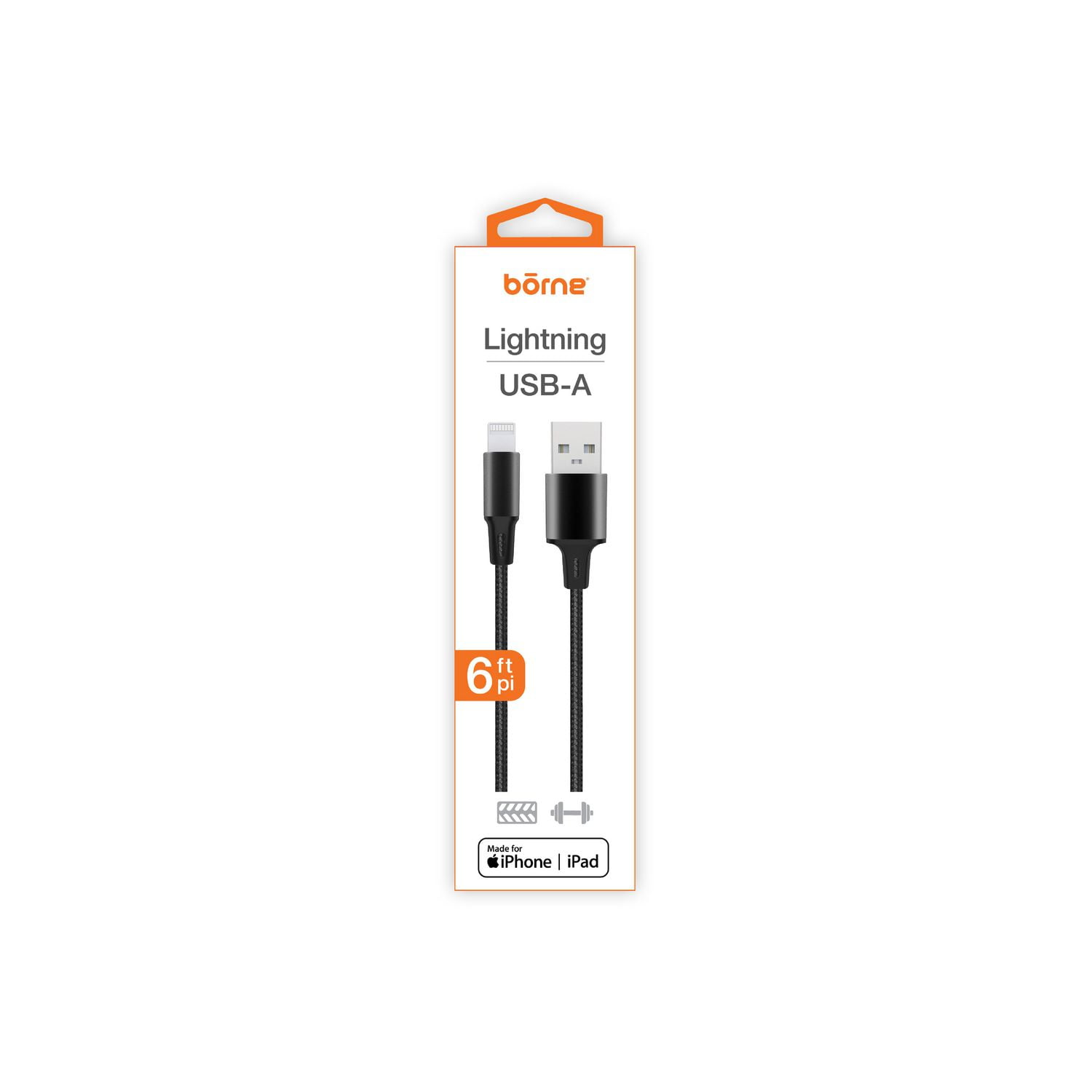 6FT LIGHTNING TO USB-A CABLE - BLACK