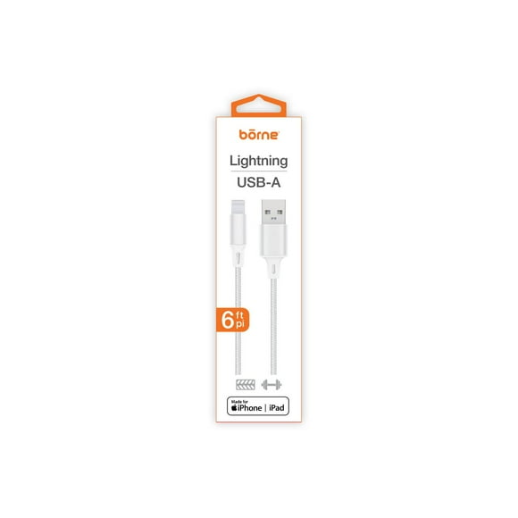 6FT LIGHTNING TO USB-A CABLE - WHITE