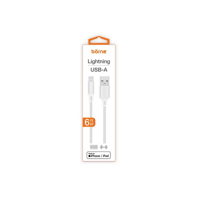 6FT LIGHTNING TO USB-A CABLE - WHITE