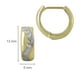 Boucle d'oreille en or jaune de 10 ct polie et taillée diamantée – image 2 sur 2