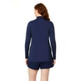 thumbnail image 2 of Lands' End Women's Size S-XXL Nylon Spandex Long Sleeve Swim Shirt with Zipper, 2 of 6