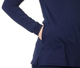 Lands' End Women's Size S-XXL Nylon Spandex Long Sleeve Swim Shirt with Zipper