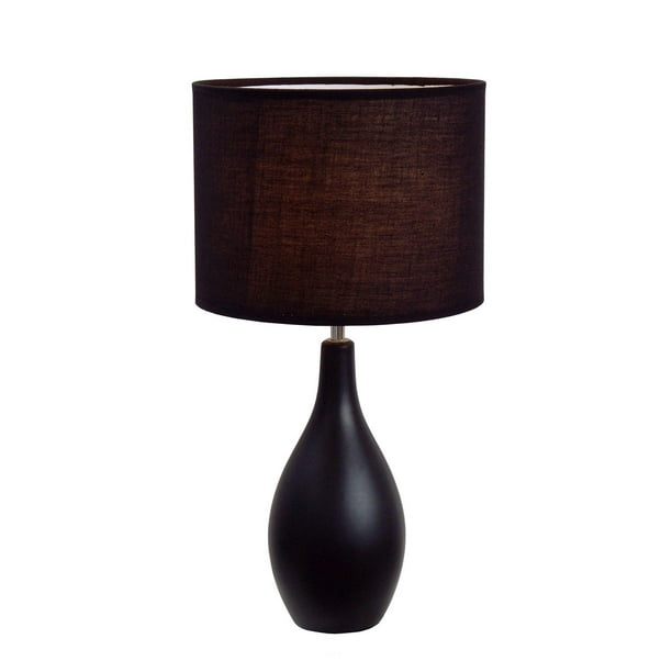 Lampe de table en céramique à base de quilles ovales de conception simple