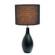 Lampe de table en céramique à base de quilles ovales de conception simple – image 2 sur 4