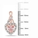 Boucles d'oreille de forme cœur Tangelo avec morganites 1 CT PBT et diamants 0,13 CT poids total en or rosé 10 k – image 2 sur 4