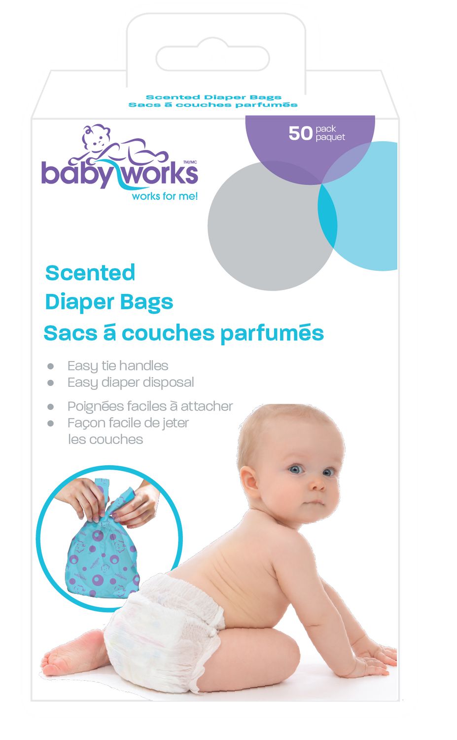 Baby Works™ Disposable Scented Diaper Bags 50pk | Walmart Canada