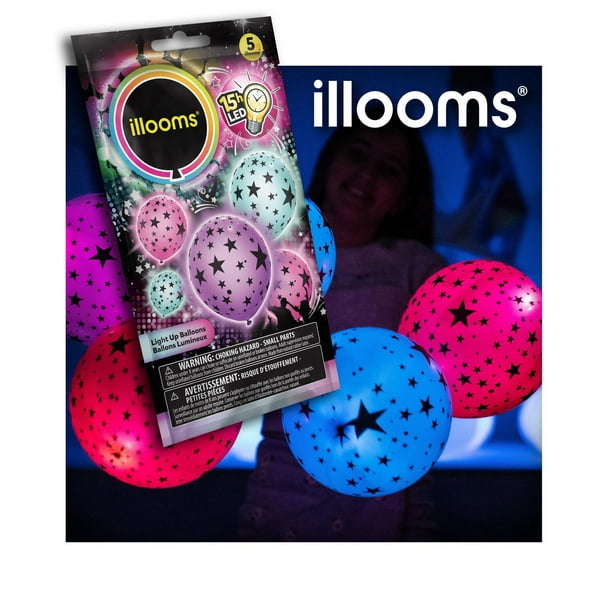 Ballons illuminésétoiles mixtes Illooms à DEL